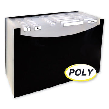 C-Line® 21-pocket Stand-up Design Expanding File, 12" Expansion, 21 Sections, 1-21-cut Tab, Legal Size, Black freeshipping - TVN Wholesale